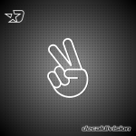 The Peace Hand Sign Sticker